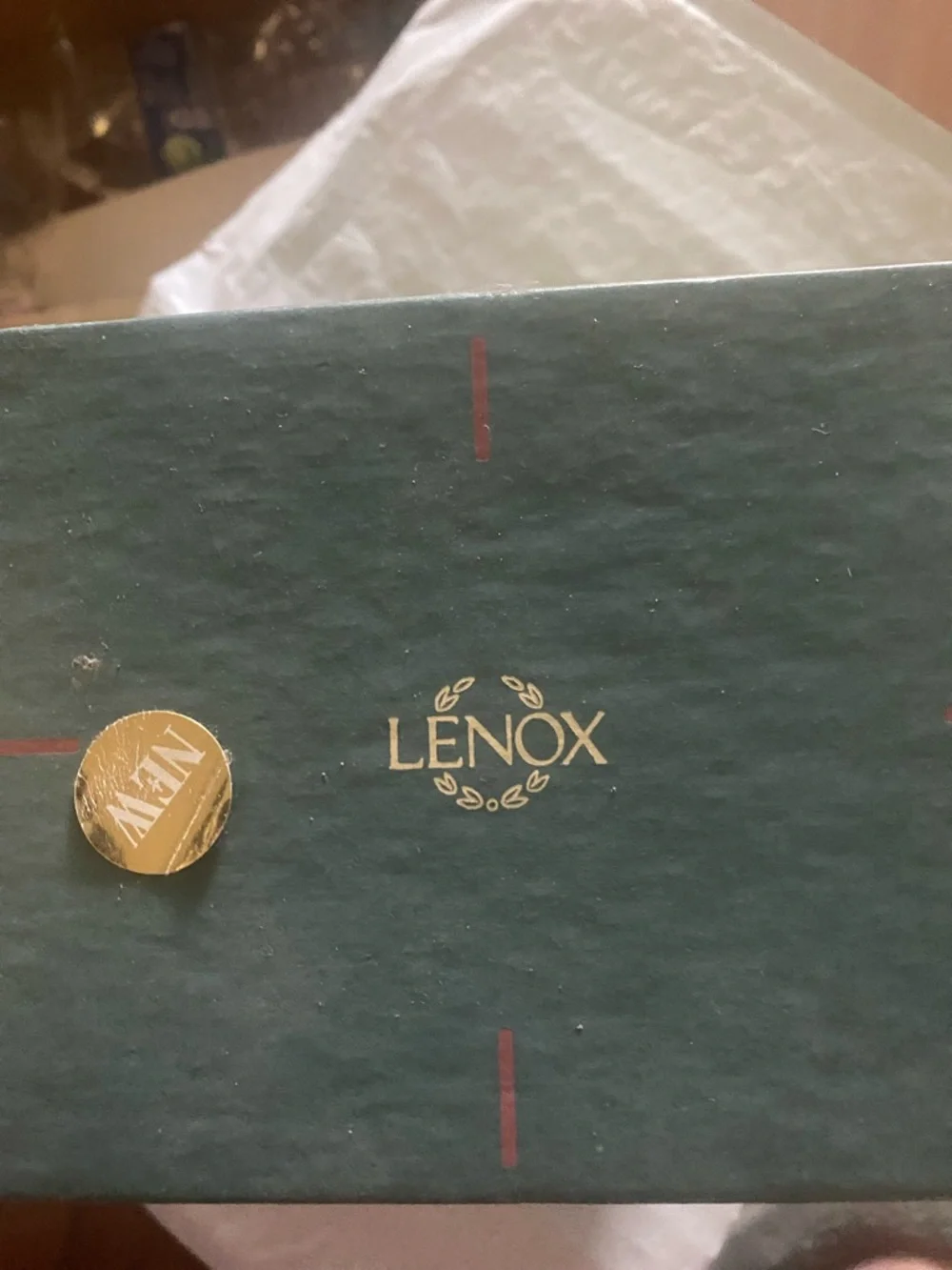 Lenox Green Gift Box with Gold Logo